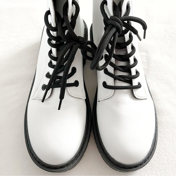 NIB Shein White Combat Boots - Picture 6 of 9